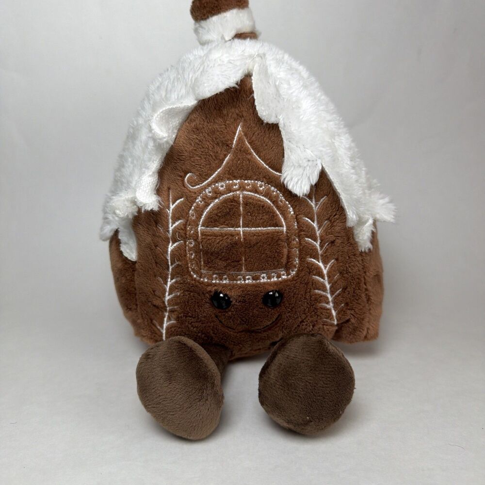 Jellycat Amuseable Gingerbread House Plush Soft RARE Retired No Tush Tag